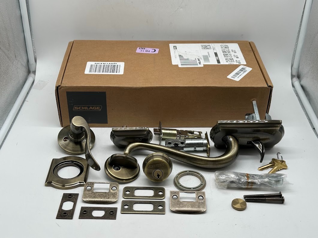 Schlage F93CAM609ACCRH Camelot Inactive Handleset with Accent Right-handed Lever