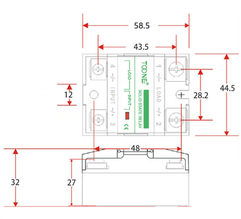 ZYG-D4840 single-phase solid state relay DC4-32V DC-AC AC24-480V 40A SSR-40DA