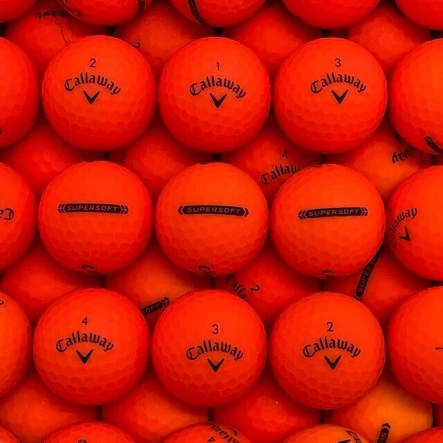 50 Callaway Supersoft Matte Orange Bulk Lot Golf Balls 5A Mint Condition