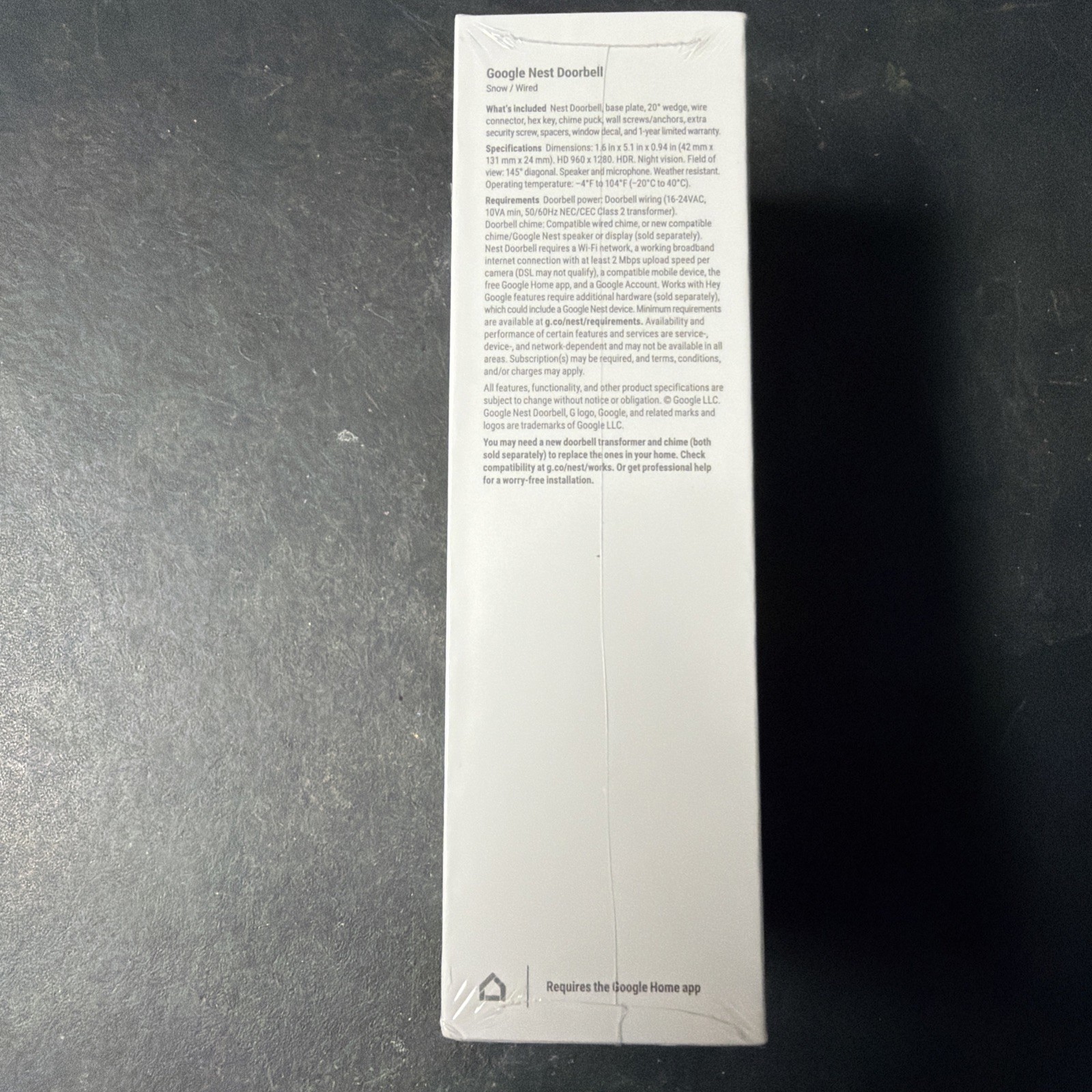 Google Nest Doorbell Wired 2nd Generation