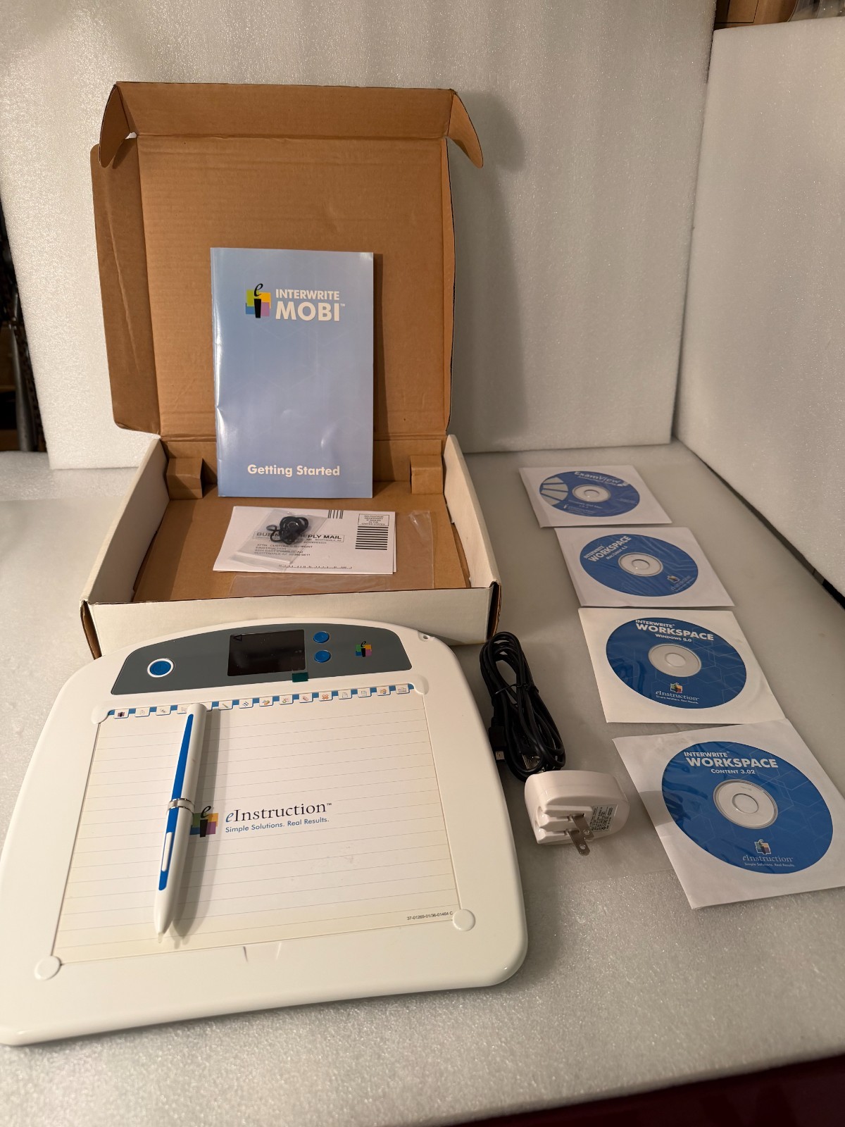 eInstruction IP501 Interwrite MOBI Digitizer Tablet Pad, CD, USB & Stylus Pen
