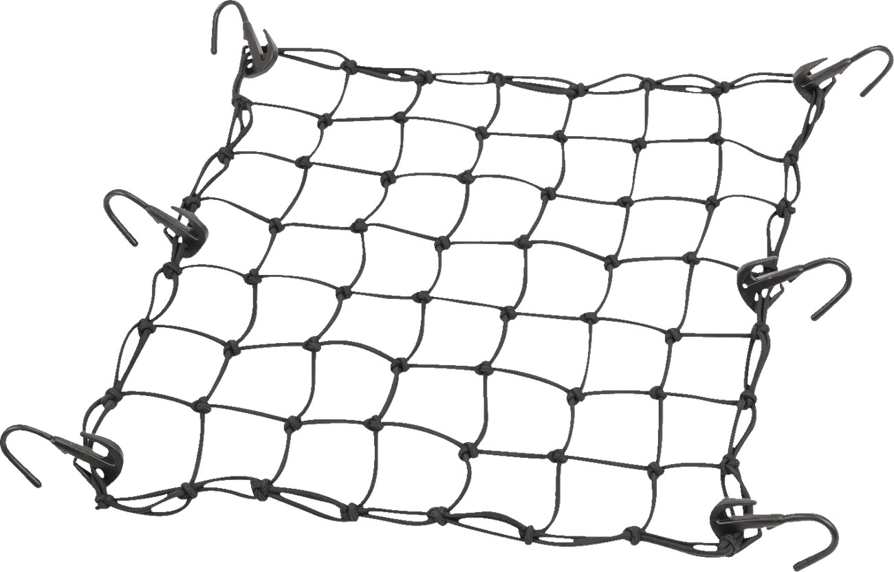 MOOSE OFFROAD Cargo Net - Adjustable - For 15" X 15" - Black 50152-NM