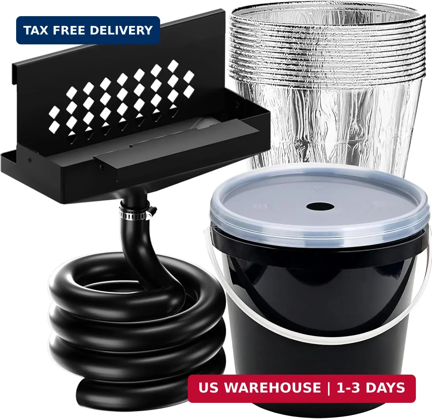 Eveanro Rear Grease Drainage System for Blackstone Grease Catcher Upgrade | Grid