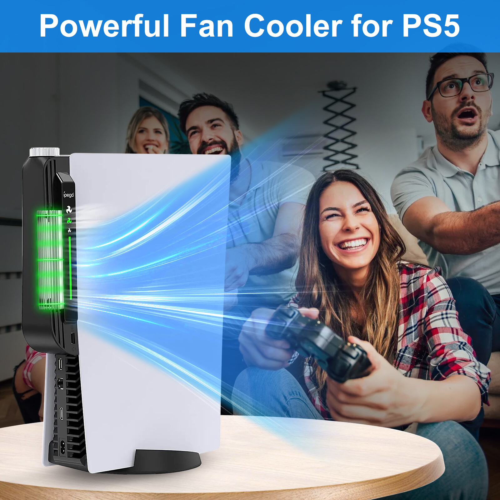 Upgraded Adjustable Cooling Fan Accessories for PS5 PlayStation 5 Console Cooler