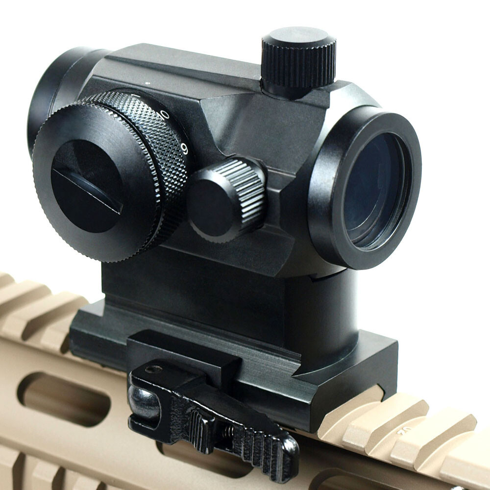 Quick Release Tactical Reflex Red Green Dot Sight Scope with Dual Rail Mounts