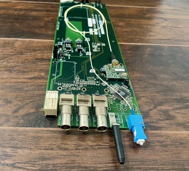 Evertz (B) 7705OE SDI card 540 MB class 1 optical components 259M / DVB-ASI