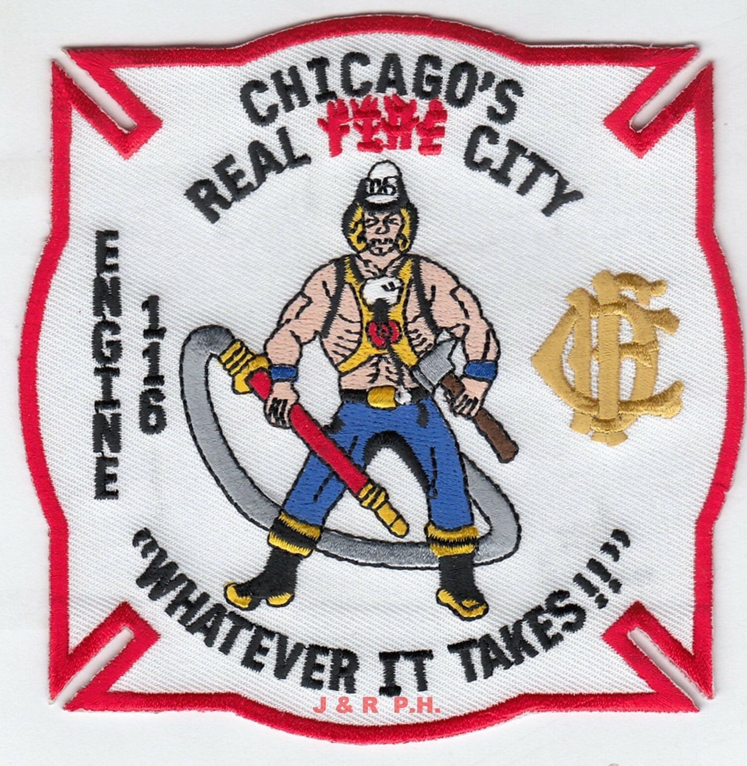 *NEW*  Chicago  Engine - 116  "Whatever It Takes", IL (4.5" x 4.5") fire patch