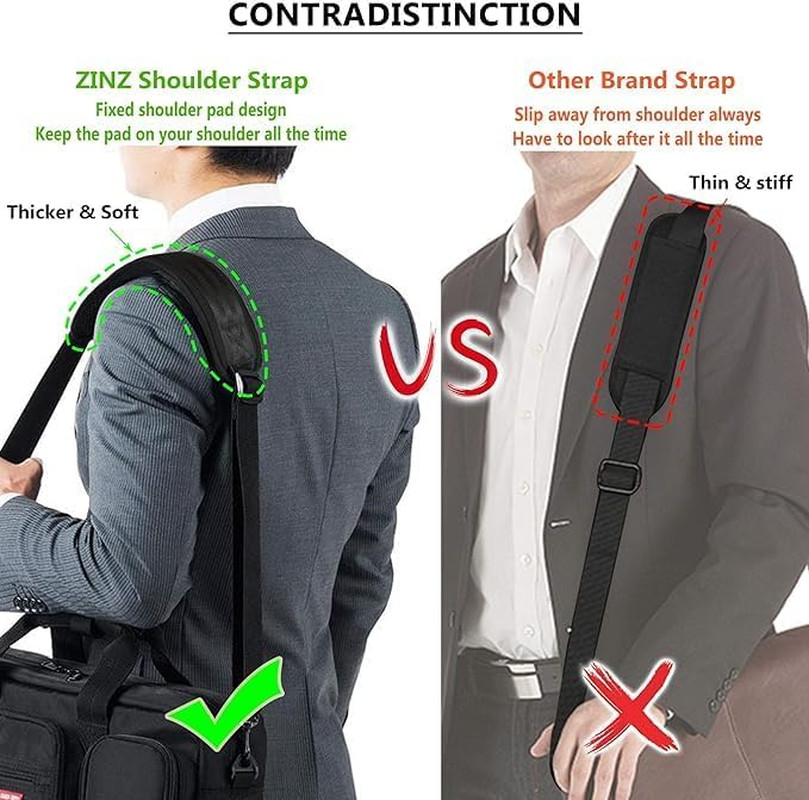 ZINZ Bag Shoulder Strap, Padded Adjustable Shoulder Strap Replacement