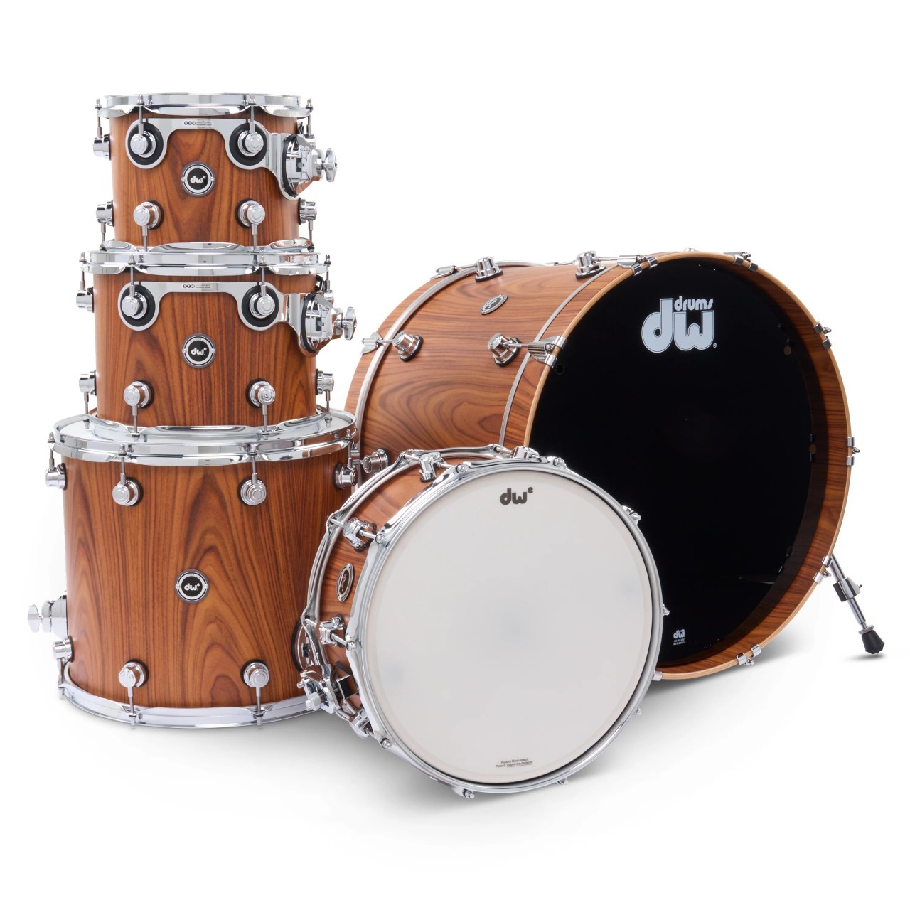 DW Drums DWe 5-Piece Shell Pack- Santos Rosewood