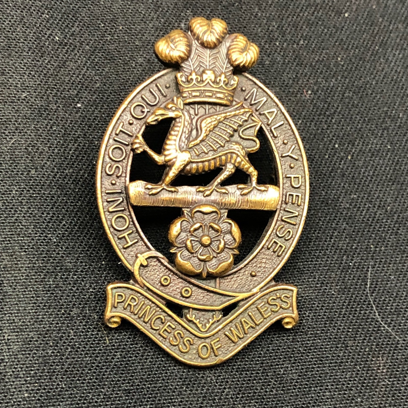 Princess of Wales's Royal Regiment - Original British Army Cap Badge