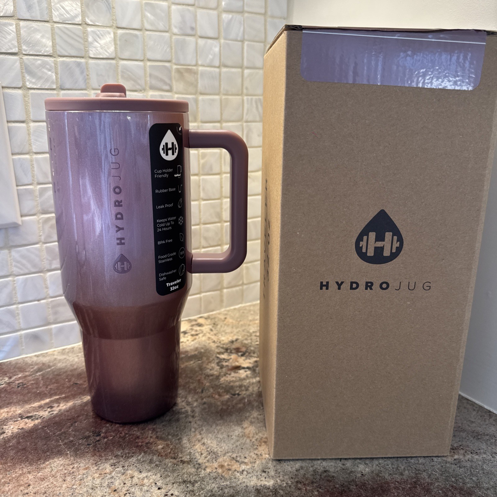 HydroJug Cateye Limited Edition 32 oz DREAM Traveler Tumbler Water Drinking Gym