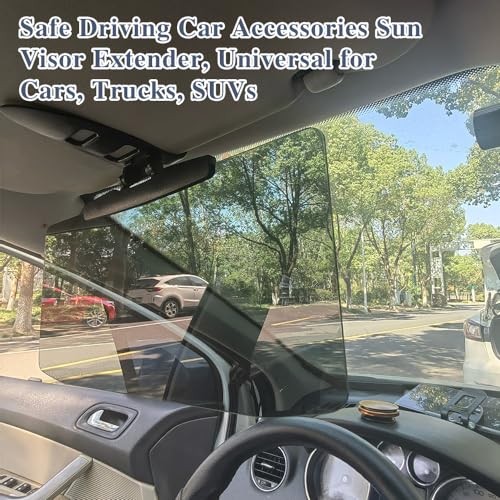 Car Sun Visor Extender, Sun Blocker, Clip on Car Windshield Visor 2PCS