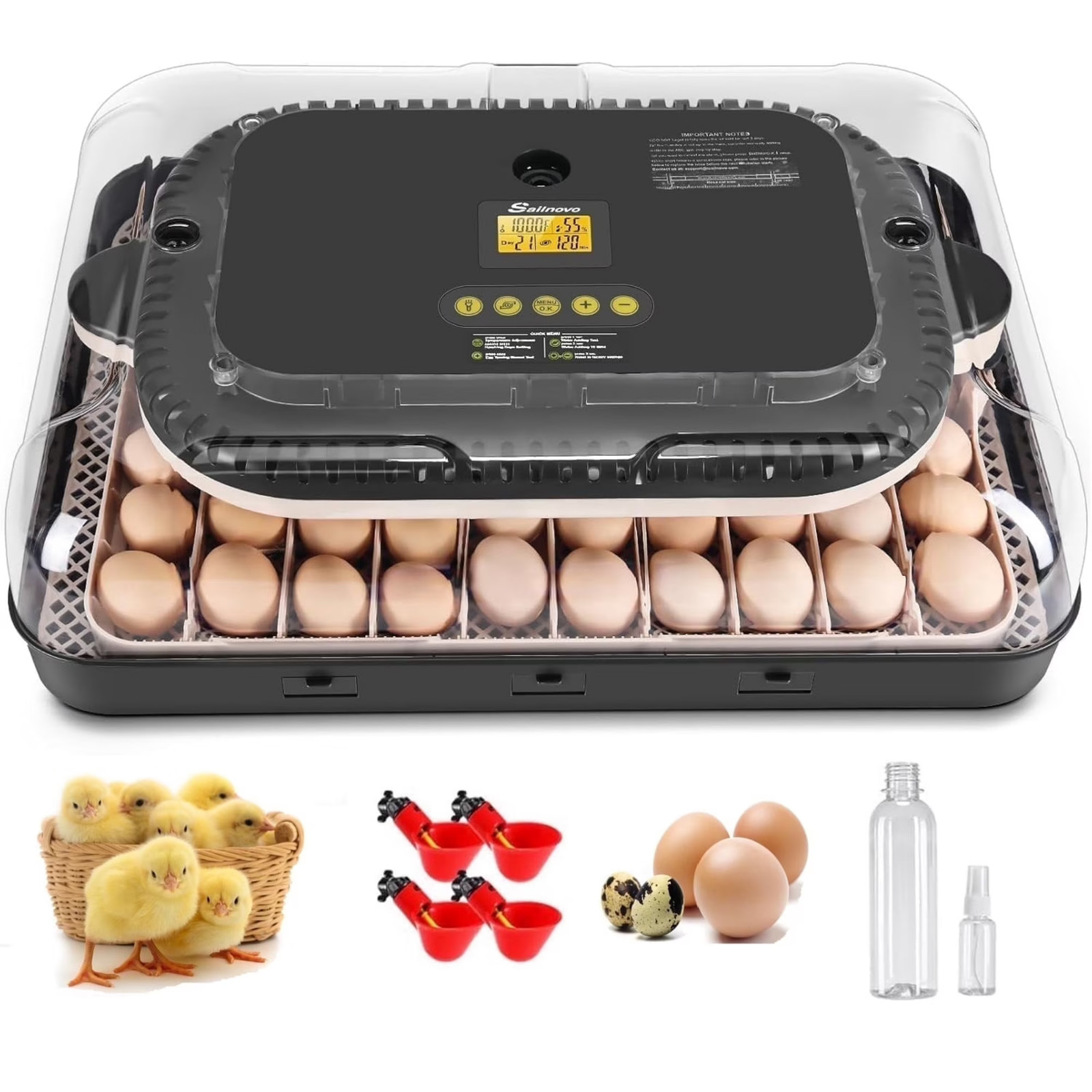 70 Egg Incubator with Automatic Egg Turning & Temperature Humidification Control