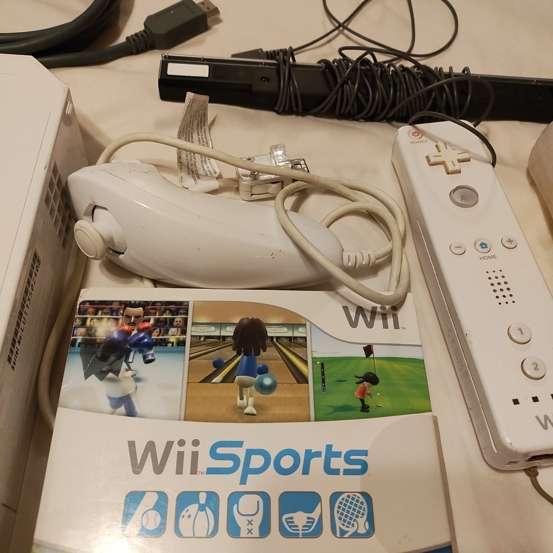 Nintendo Wii Game Console Bundle With Controllers And Games, No Power Cord