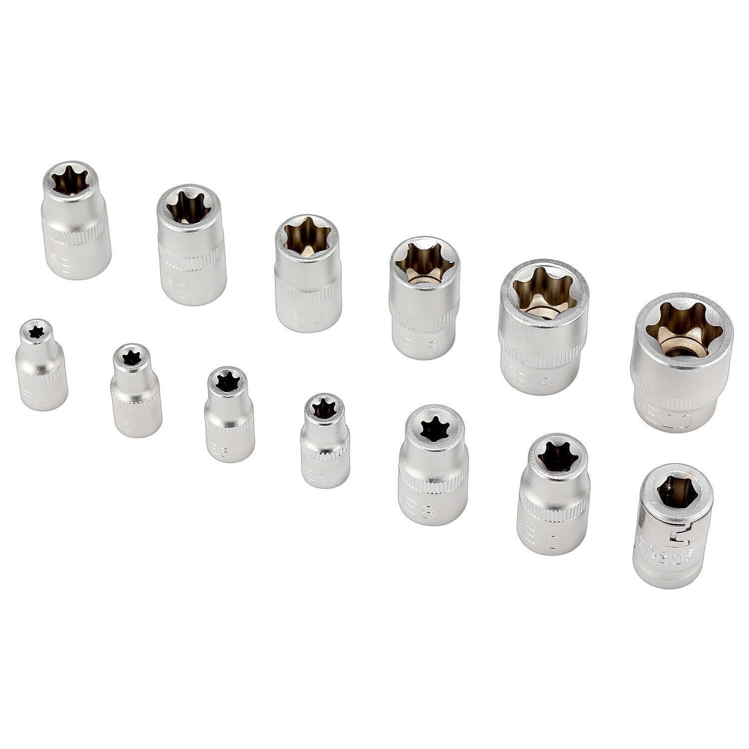 External Internal Torx Bit Socket Set 34 Pieces Kit 3/8 Drive Security Star