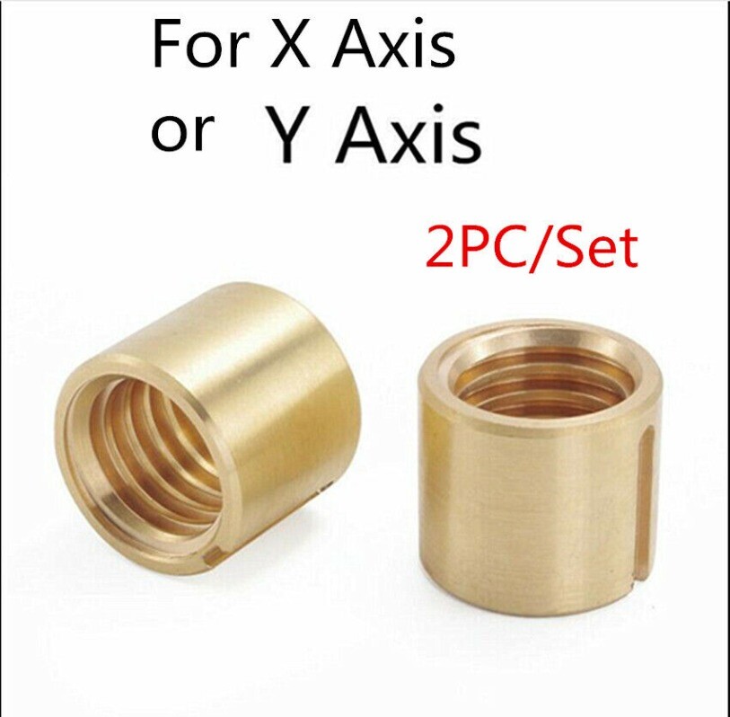 2PC Milling Machine Brass Cross Feed Nut X/Y Axis FitFor Bridgeport Mill Part