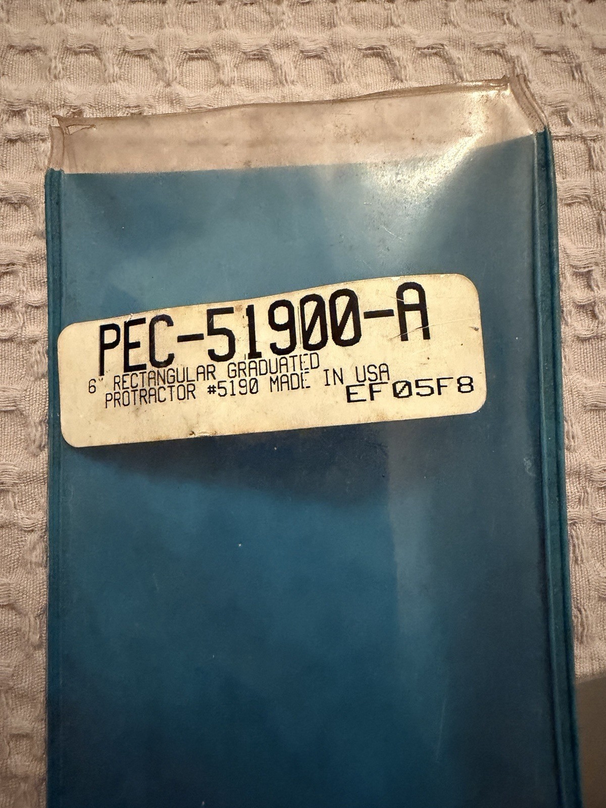 PEC Tools 6” Rectangular Head Protractor Model 5190 Made in the USA
