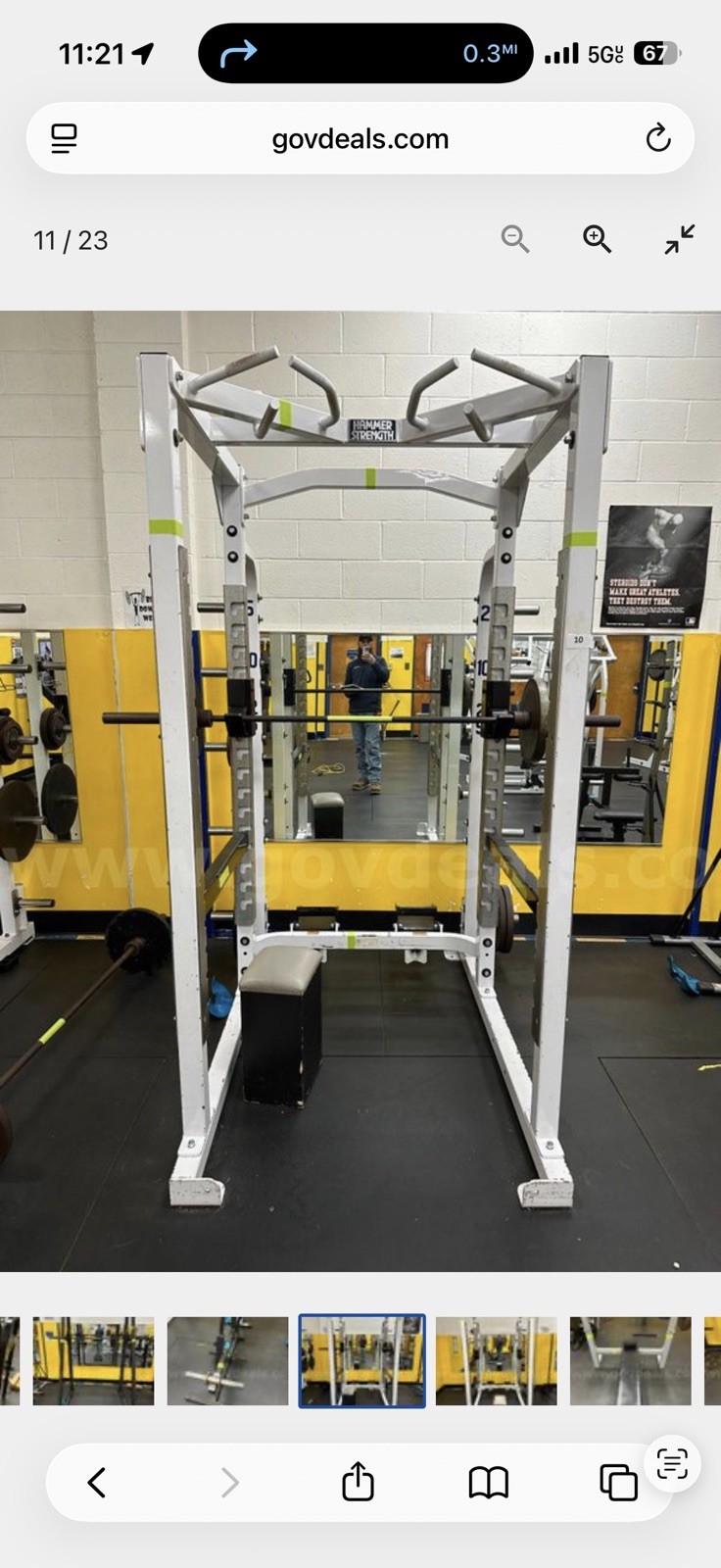 Hammer Strength HD Elite Power Rack Custom Matte Blk With Accessories