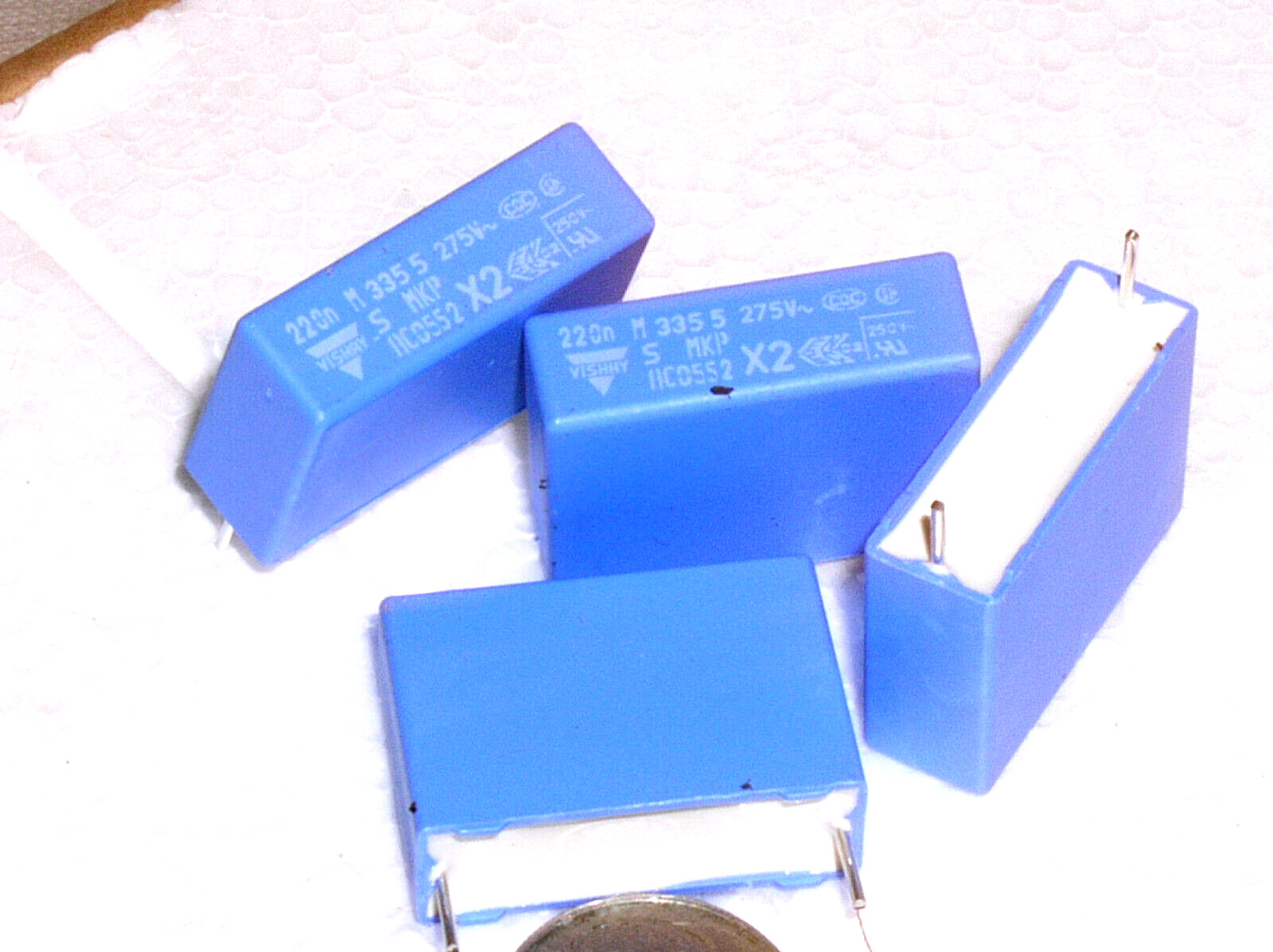 4 BC MKP 335 5 METALLIZED FILM AUDIO RFI EMI LINE CAPACITOR .22 UF MFD 275V 250V