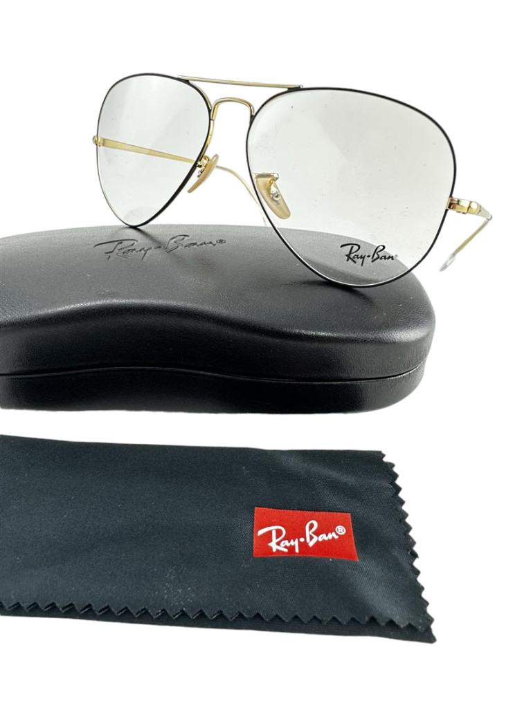 Ray Ban NEW Aviator Matte Black Fashion Frames Gold 58-14-140 Eyeglasses RX6489