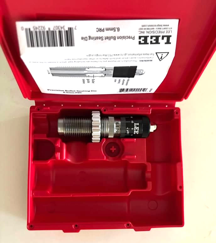 Lee 92245 6.5mm PRC Micrometer Precision Bullet Seating Die With 4 Die Case