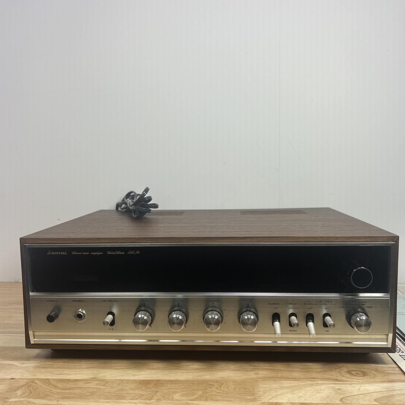 Sansui 350A Solid State Stereo Tuner Amplifier Vintage Receiver Tested READ DESC