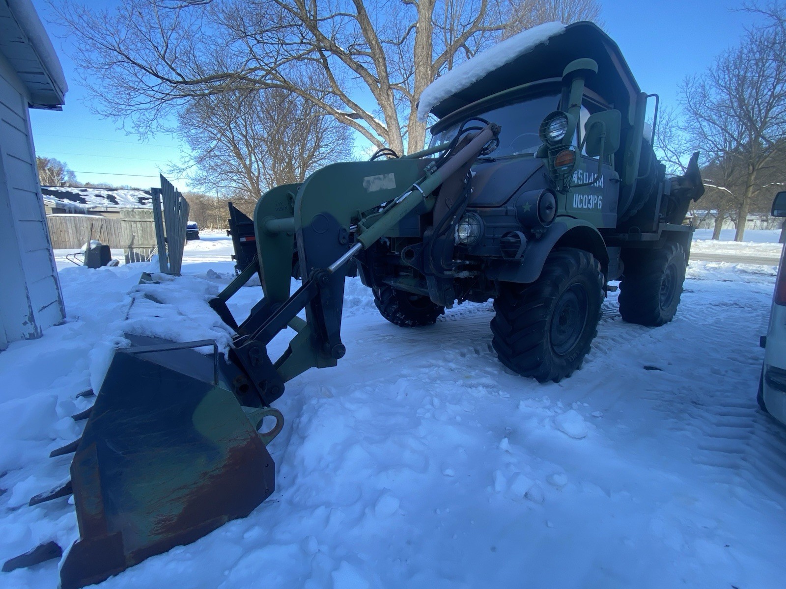 Daimler Benz Flu419 Unimog See Tractor Backhoe Loader 1293 Miles READY TO WORK!