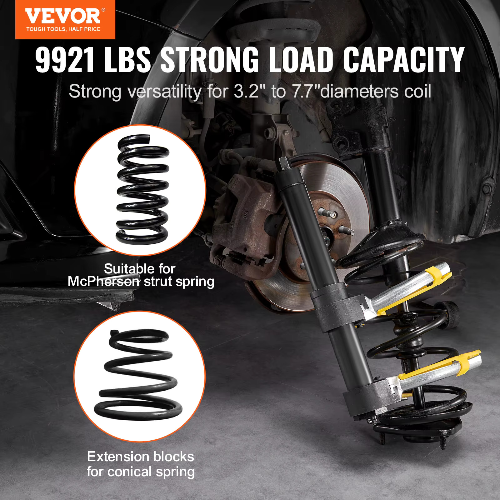 VEVOR Coil Spring Strut Compressor Clamp Struts Shock Absorber Suspension 3 Pcs