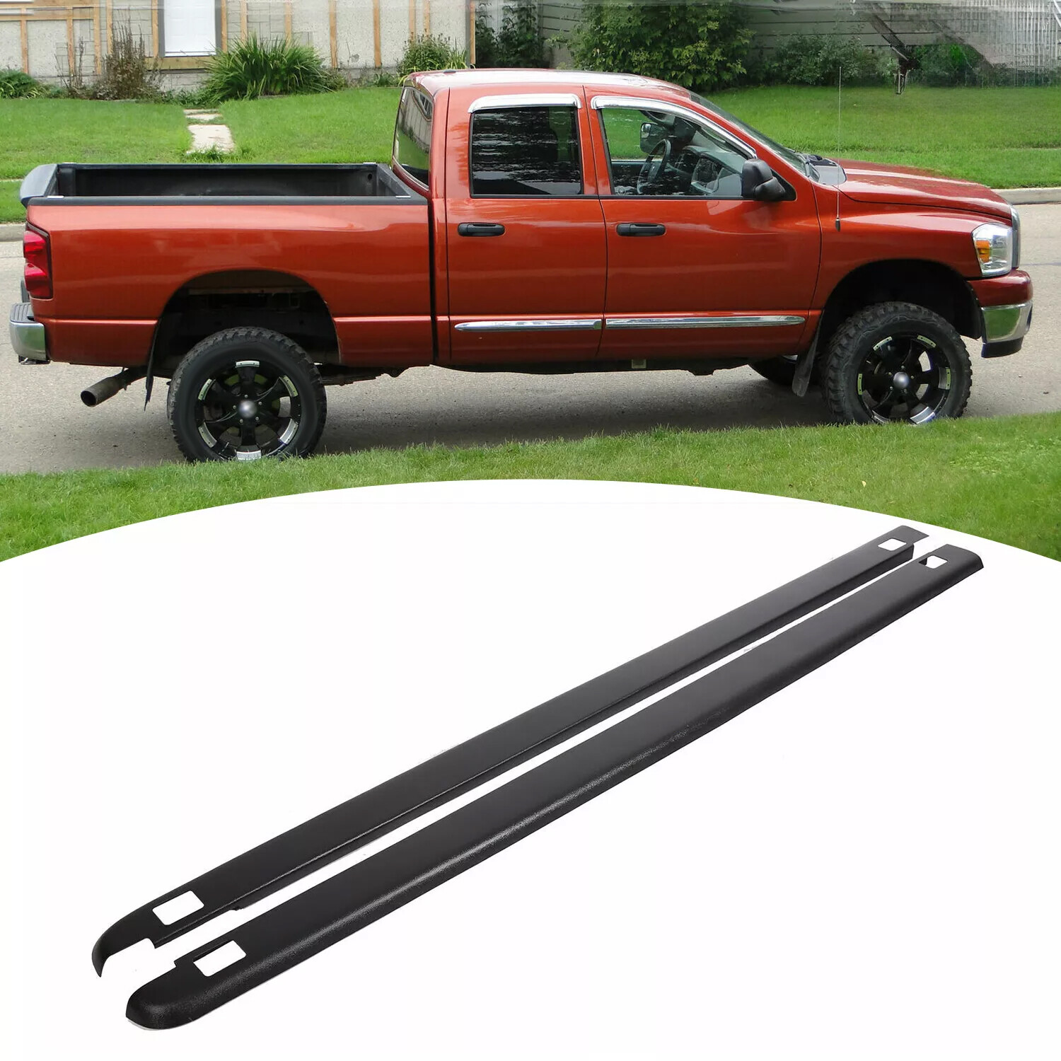 6'4" Truck Bed Rail Side Cap Top Cover Protector Fit 02-08 Dodge Ram 1500