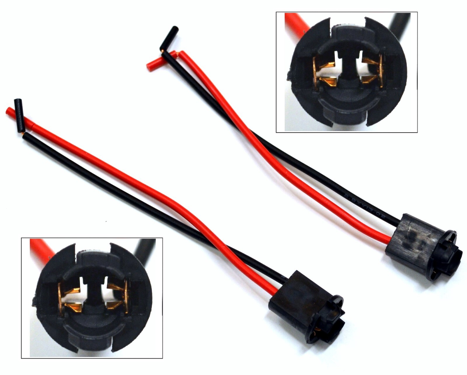 Universal Pigtail Wire Female Socket 194 T10 PBS Front Side Marker Light Bulb E