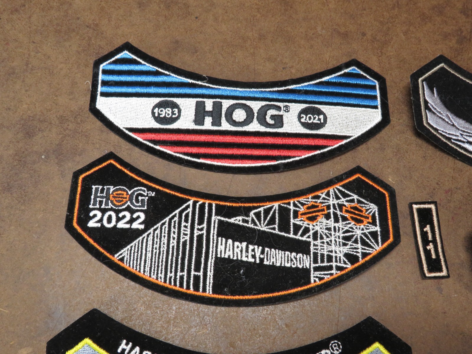 6 NEW Harley Davidson Motorcycle Patch Lot Rocker Eagle HOG Eagle Iron On