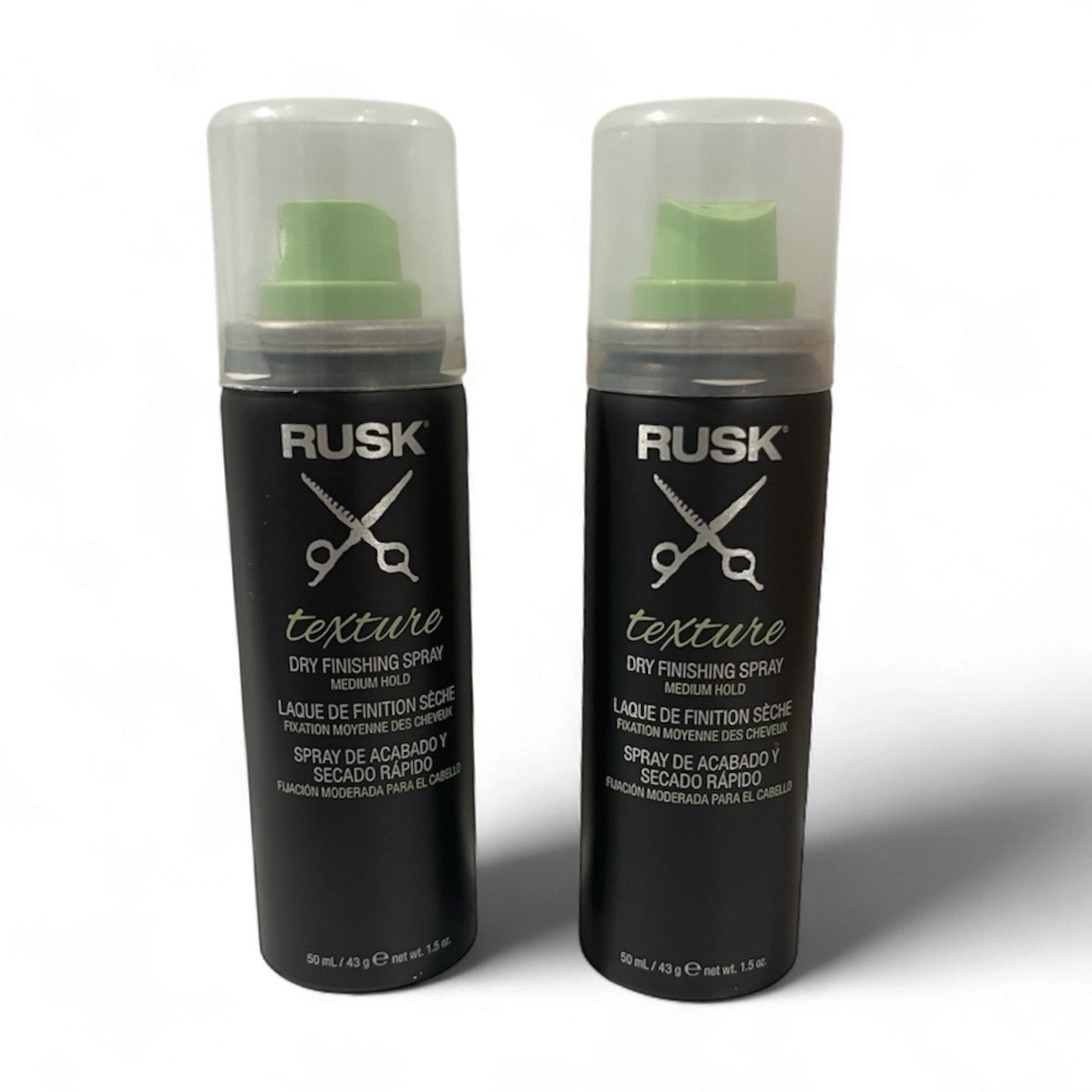 Rusk Texture Dry Finishing Spray Lot Of 2!! 50ml 1.5 oz Travel Size