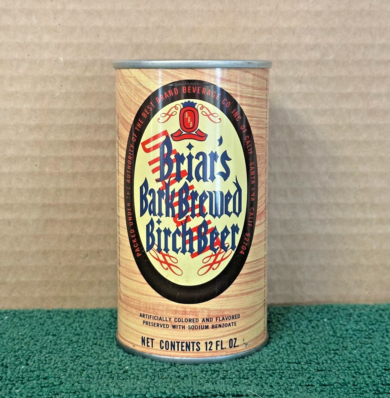 BRIARS BARK BREWED BIRCH BEER STRAIGHT STEEL PULL TAB SODA POP CAN NEW JERSEY