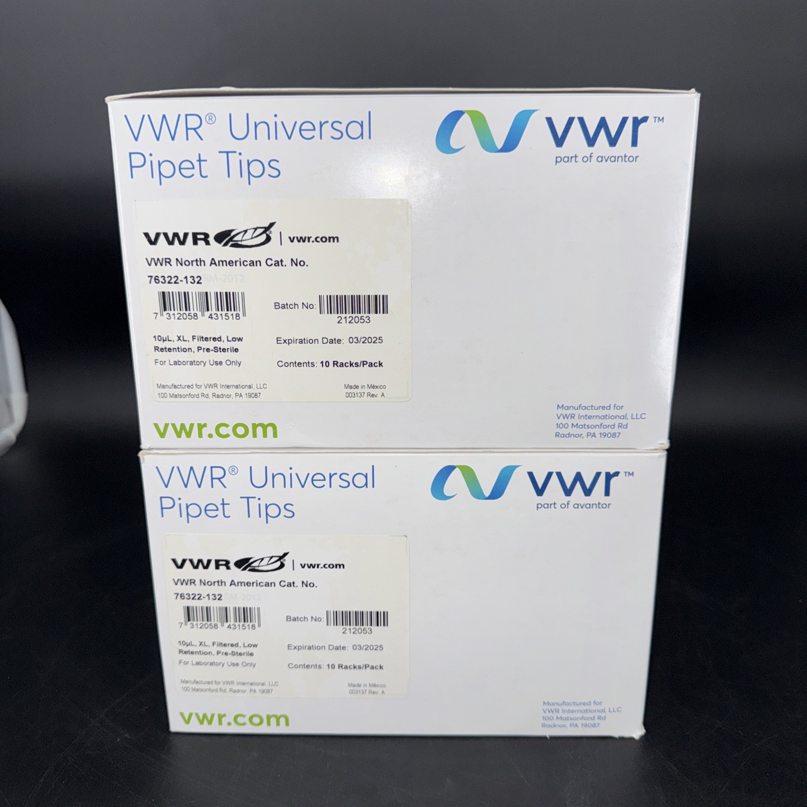 2-VWR Universal Pipet Tips 76322-132 Pre-Sterile 96 Pack 10ct SEE DESCRIPTION