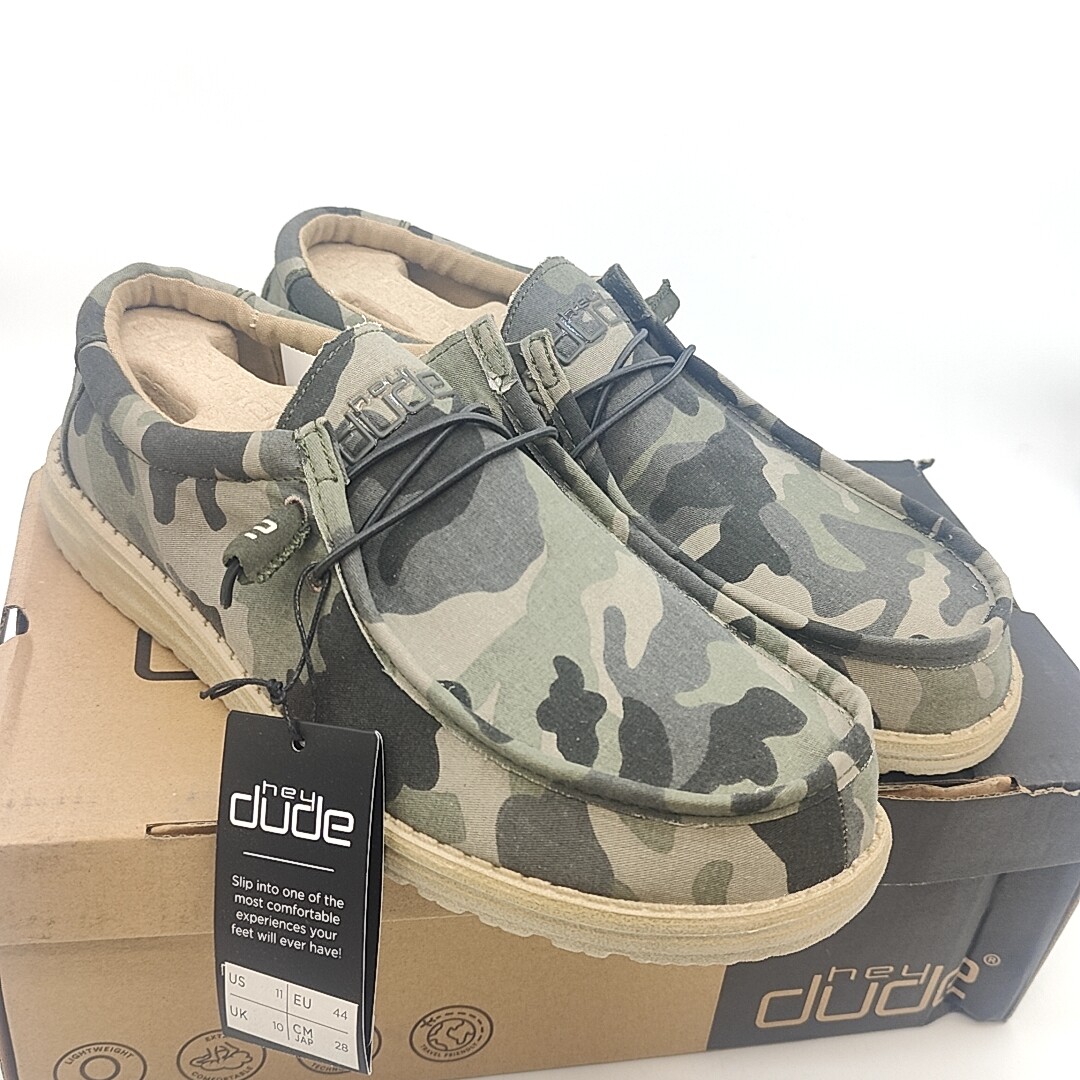 Hey Dude Mens Wally Sox Shoes Slip-On Loafer Camo New Size 10-15