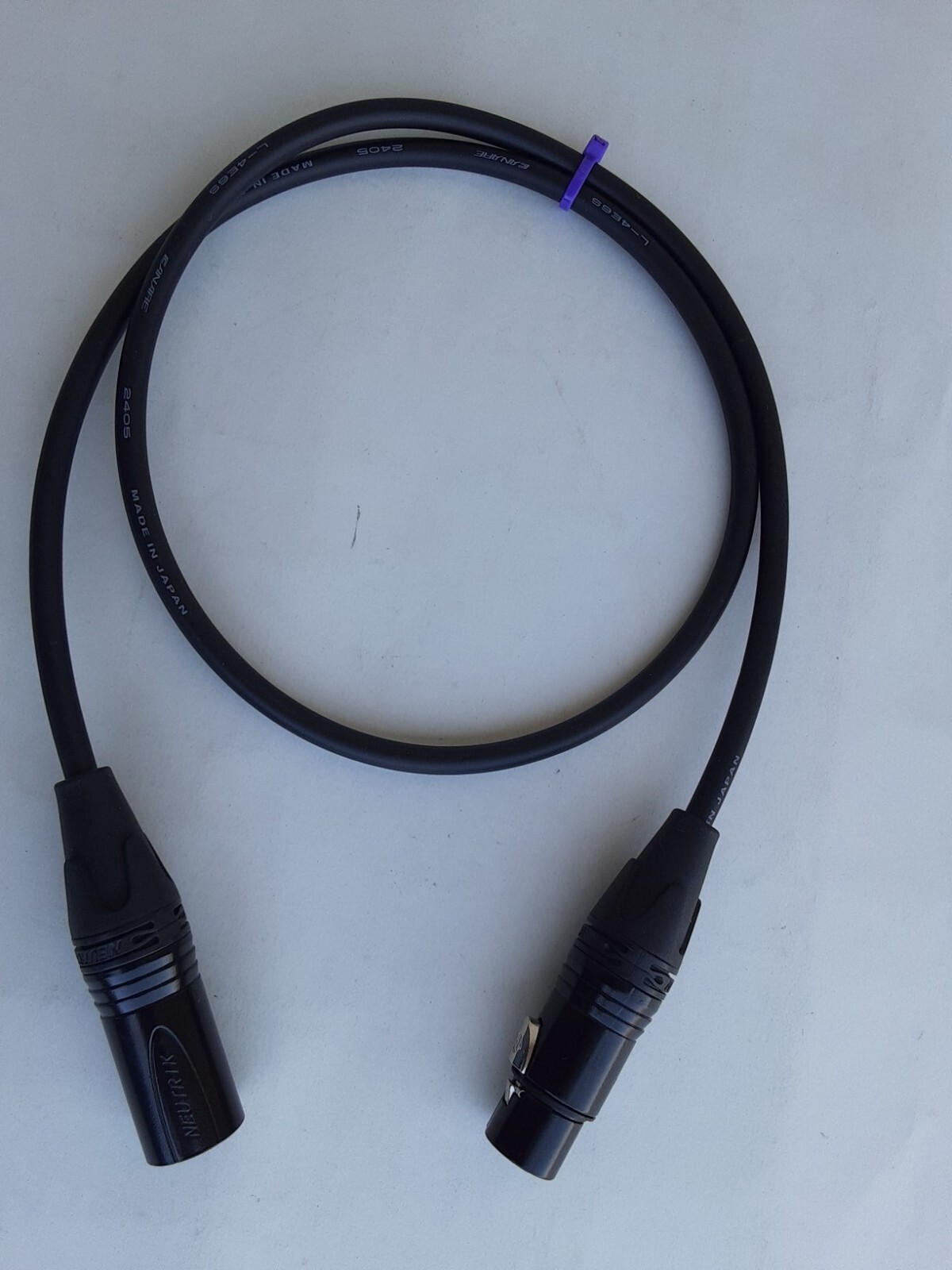 CANARE BLACK QUAD MICROPHONE MIC CABLE NEUTRIK XLR 3 FT