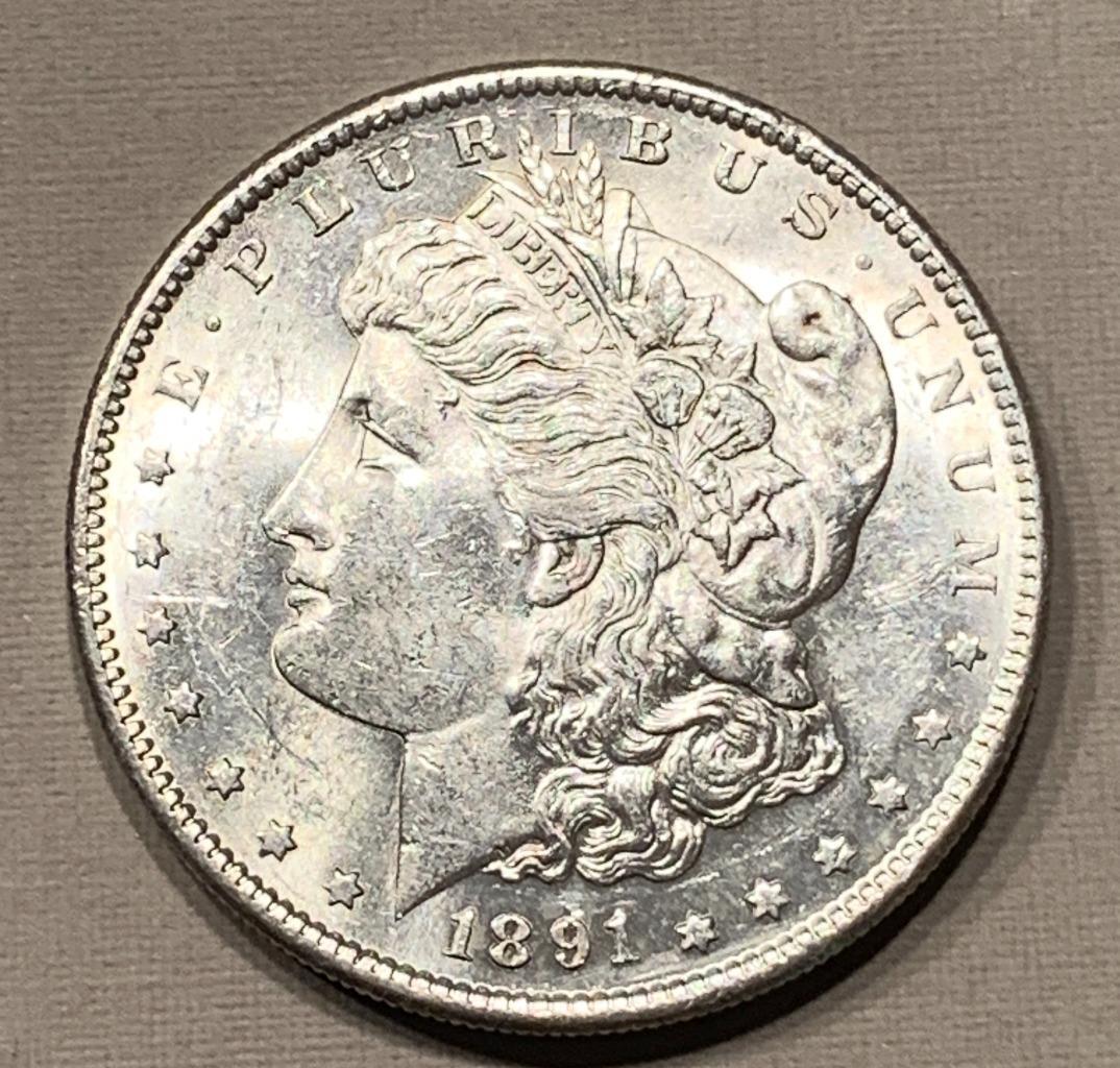 1891-S Morgan Silver Dollar AU/Uncirculated Condition SKU# 25955