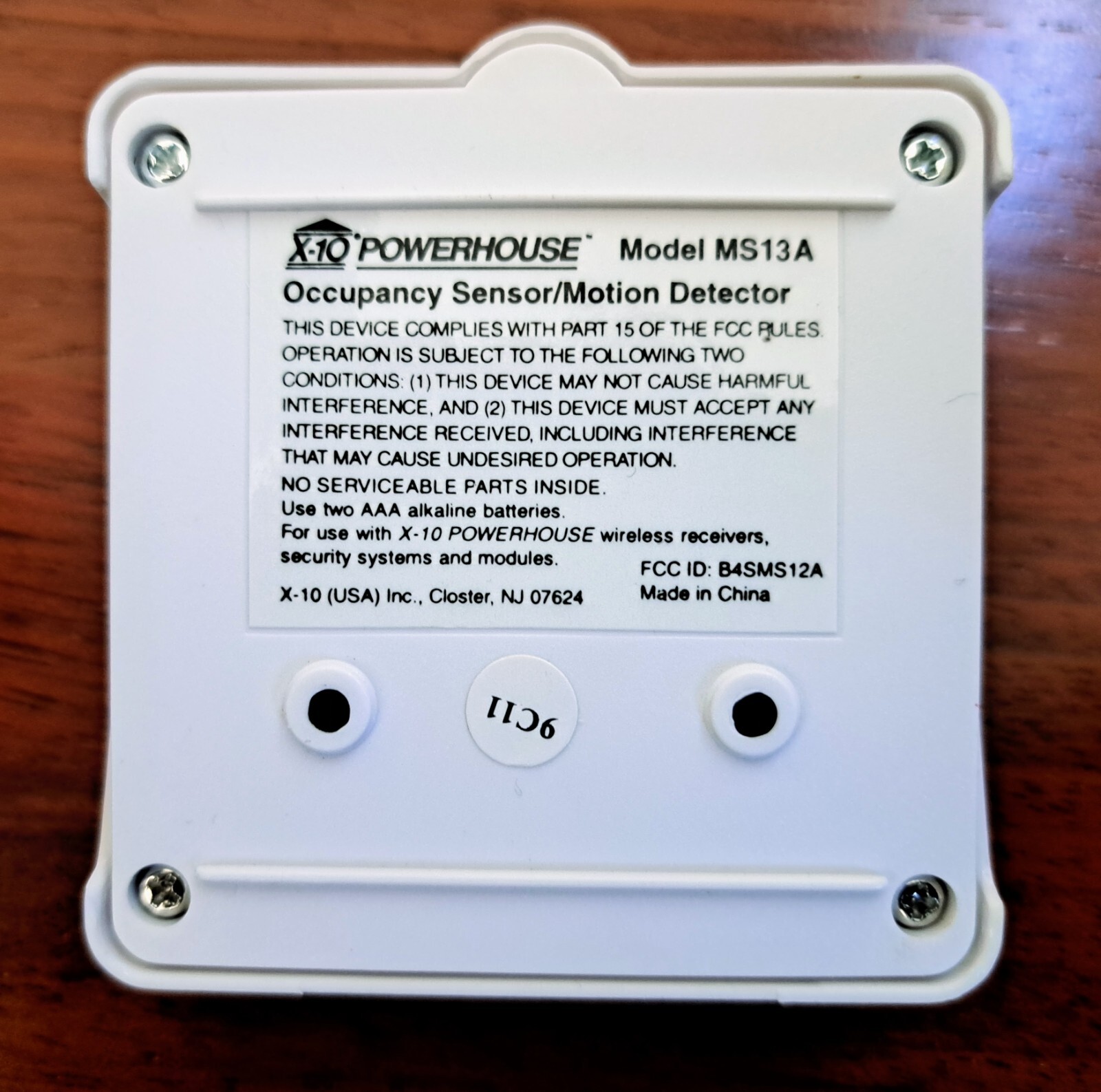 X10 Activehome HawkEye Occupancy Sensor / Motion Detector, Model MS13A, White