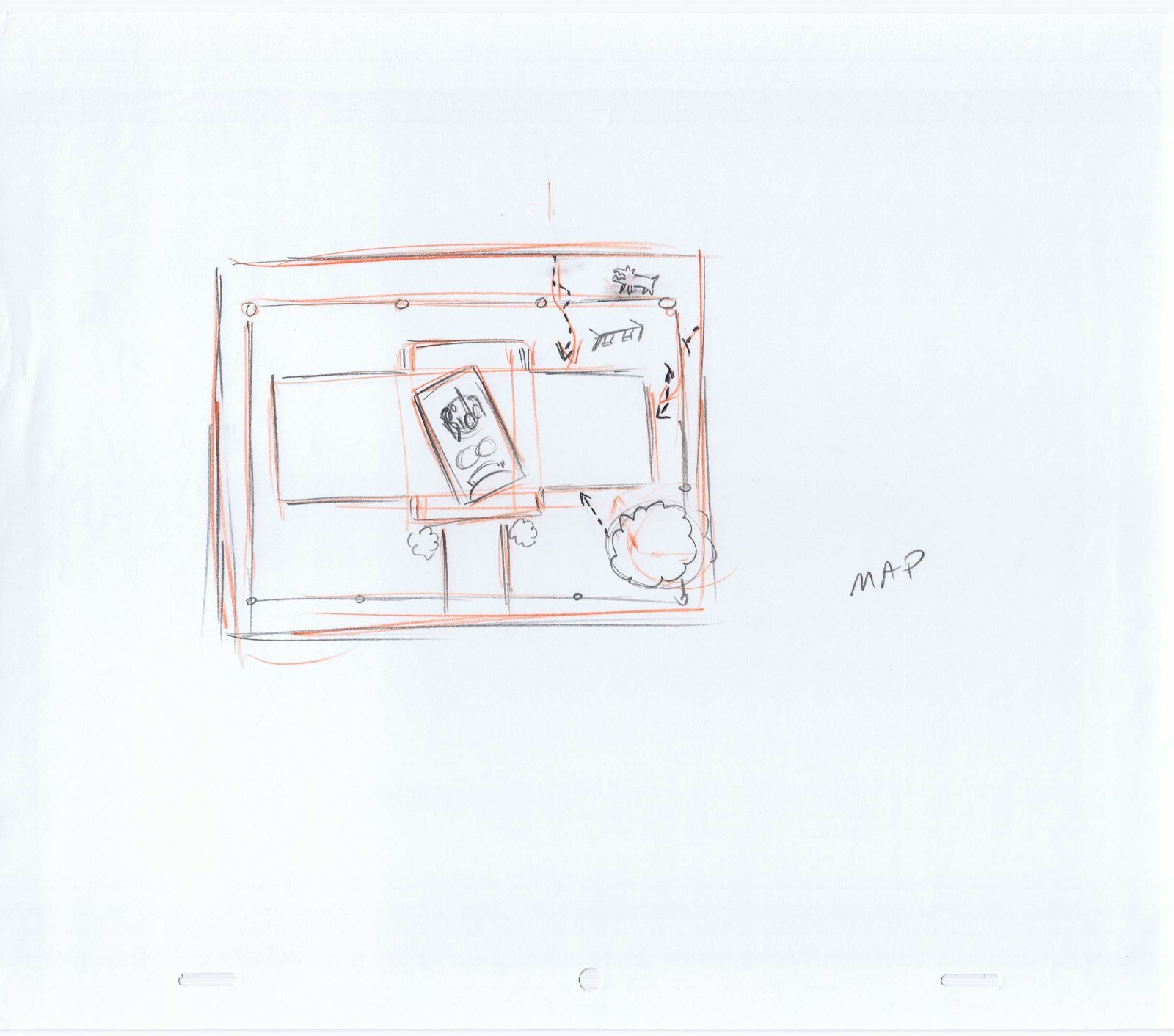 Simpsons Bida Original Art Animation Production Pencils MAP Rough Comp