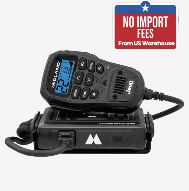 Midland MXT275 Jeep GMRS Radio 15W Two-Way + Control Mic & Magnetic Antenna