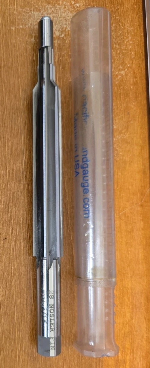 Pacific Tool & Gauge 28 Nosler Fin PTG 3/16 Finisher Reamer