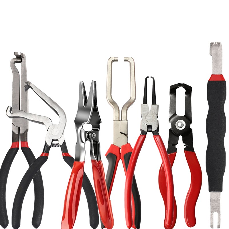 7Pcs Hose Clamp Pliers Remover Kit Water Pipe Fuel Spring RemovalTool PipeClip