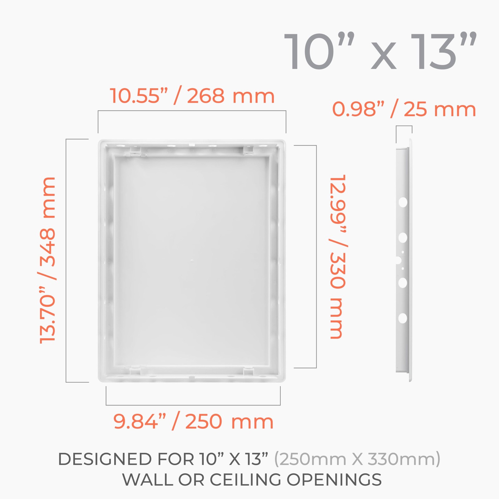 10x13 Inch White Access Panel Drywall ABS Plastic Square Wall Ceiling Door