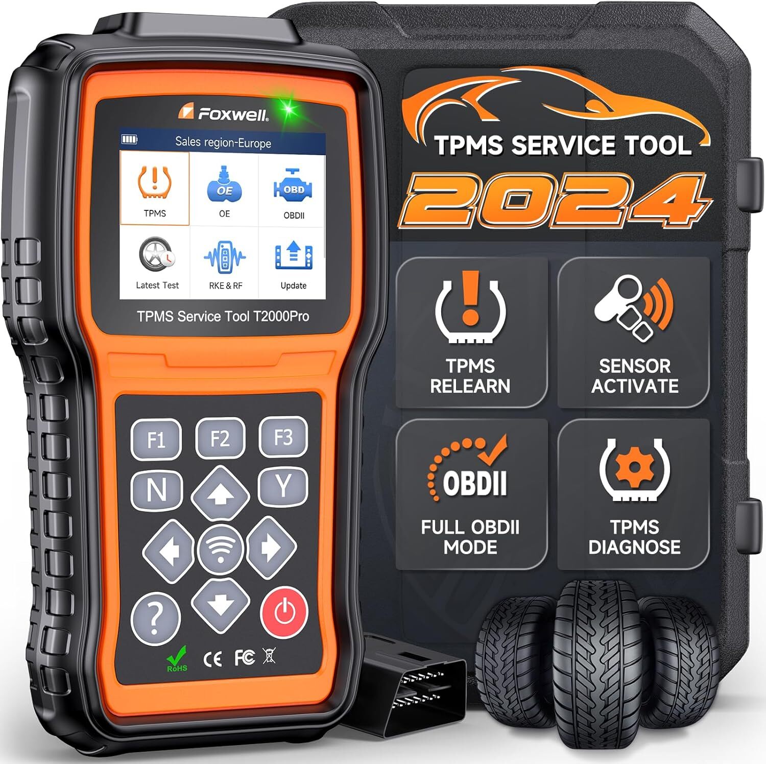 FOXWELL TPMS Tire Sensor Relearn/Reset/Activate/T200 PRO Programming Tool OBD2
