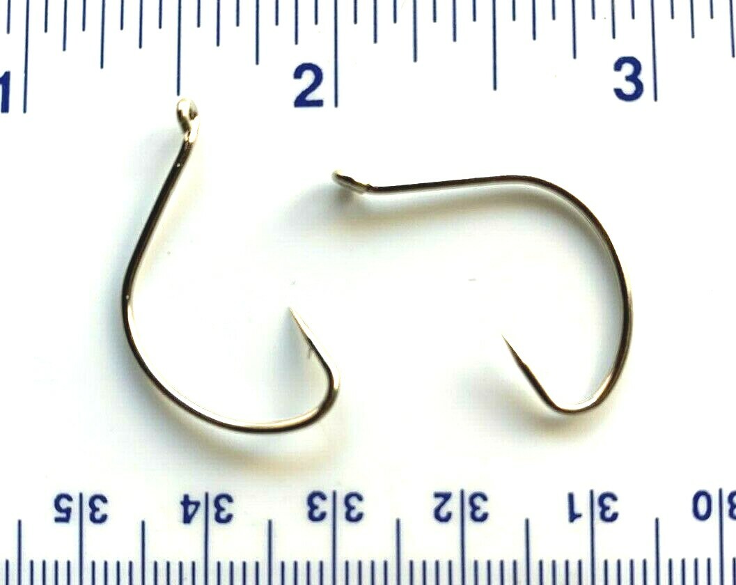 100 GT 2X Nickel Wide Gap Hollow Point Kahle Fish Hooks size 6 - kahle hooks