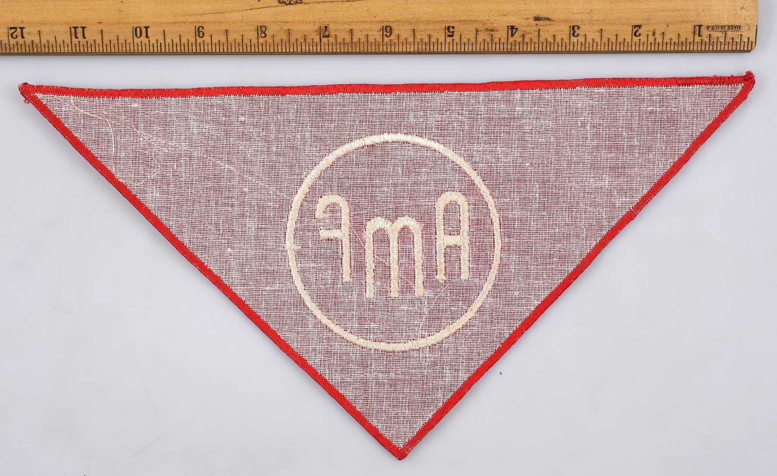 Vintage AMF Embroidered Triangular Unused Bowling Patch