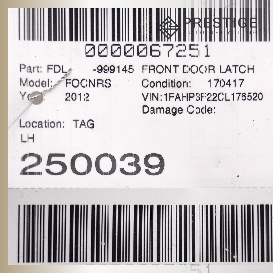 2012-2018 FORD FOCUS Door Lock Latch Actuator Front Left CM5Z-54219A65-F
