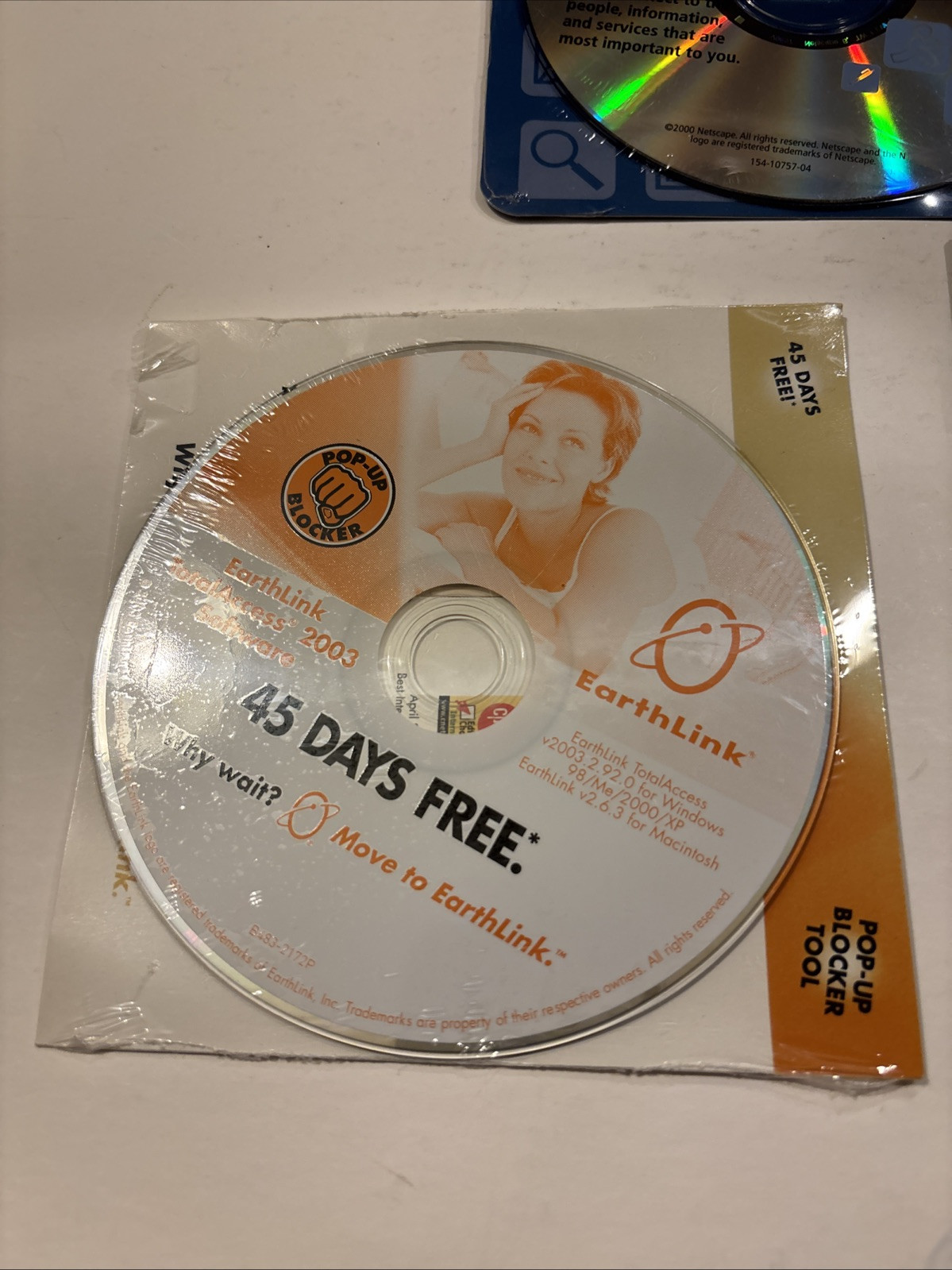 AOL, Netscape 6 & Earthlink Internet Svc Install CD Discs Vtg Software PC Window