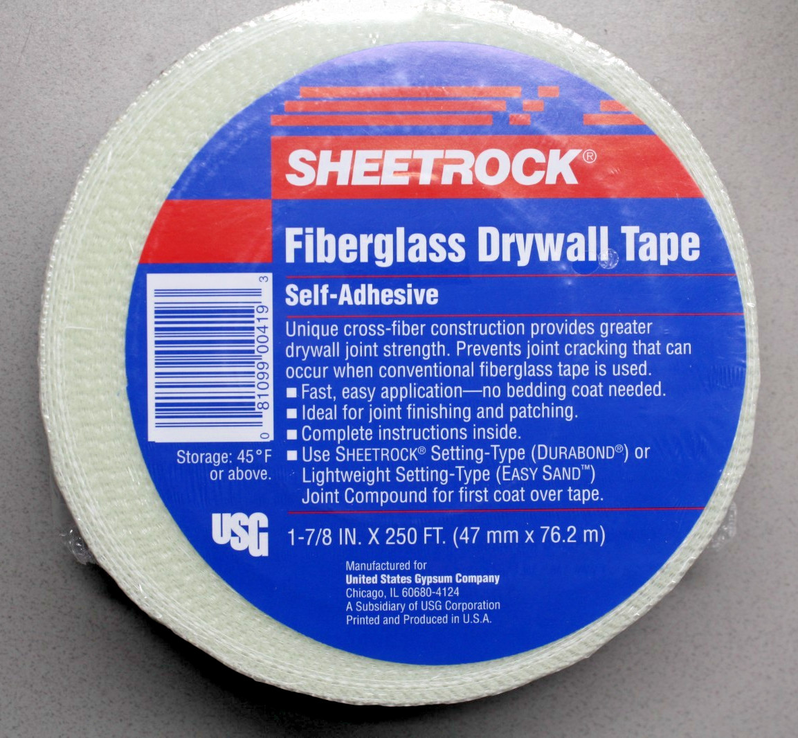 26 Rolls 1 7/8" x 250' USG Fiberglass Mesh Self Adhesive Drywall Sheetrock Tape