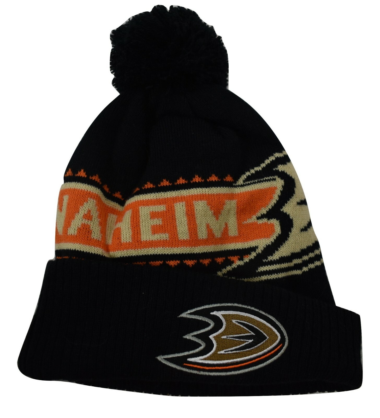 Reebok Face-Off Youth Boys NHL Anaheim Ducks Hockey Beanie Winter Hat New